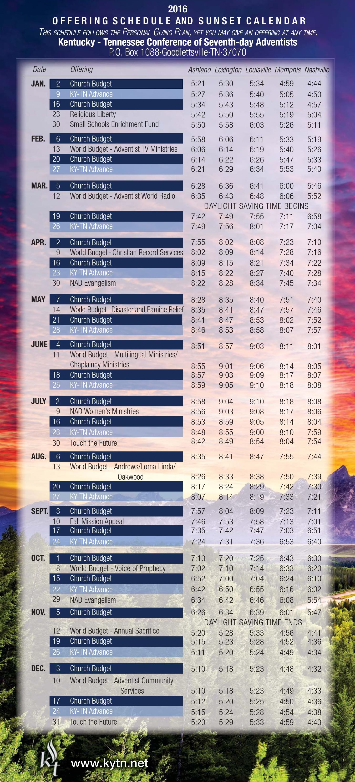Seventh Day Adventist Sunset Calendar 2022 academic calendar 2022